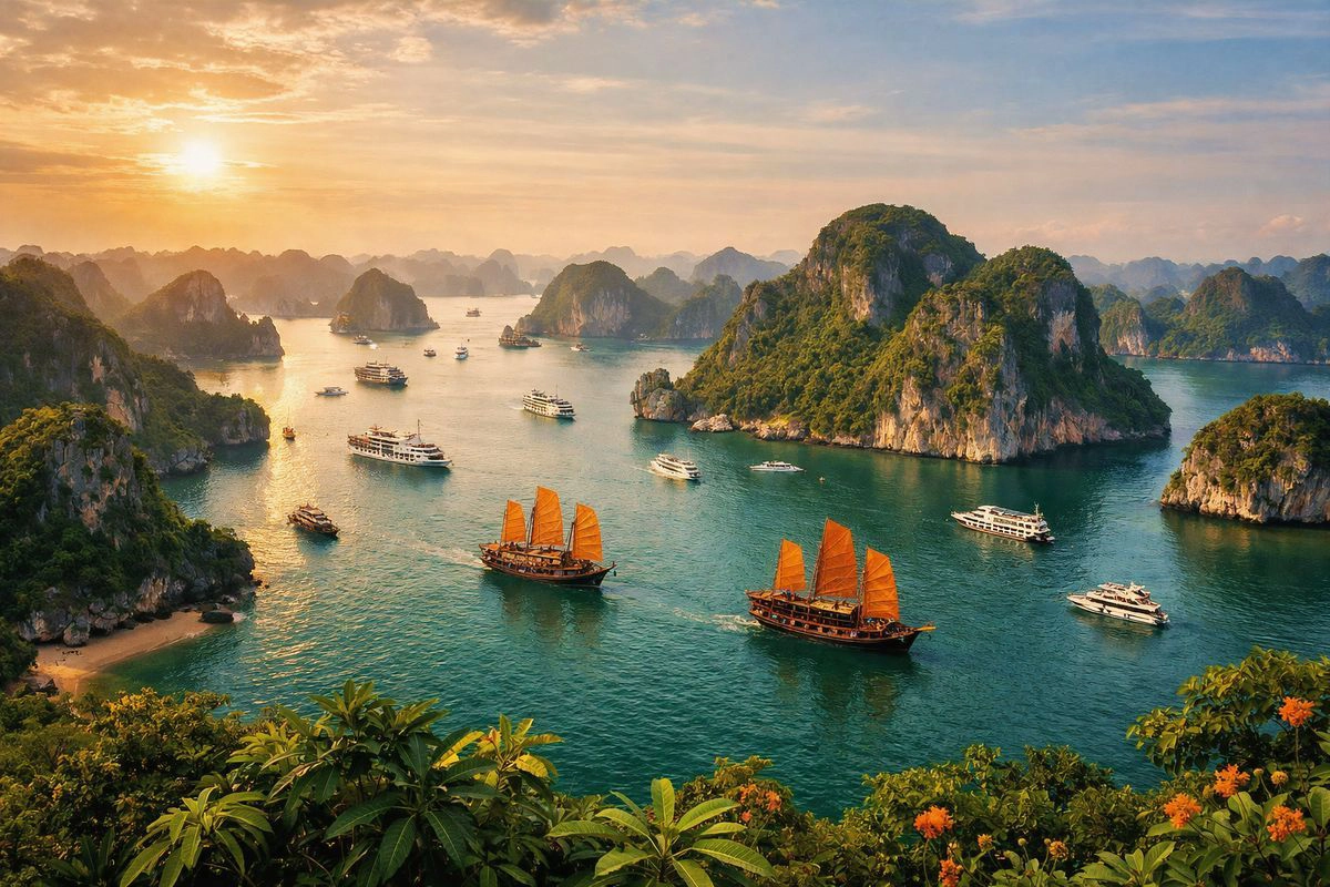 Halong Bay make a classic northern route