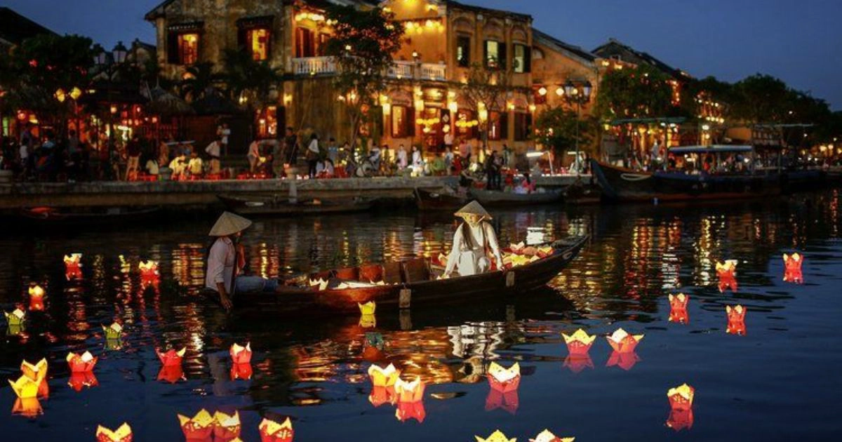 Hoi An ancient town lantern night river Vietnam