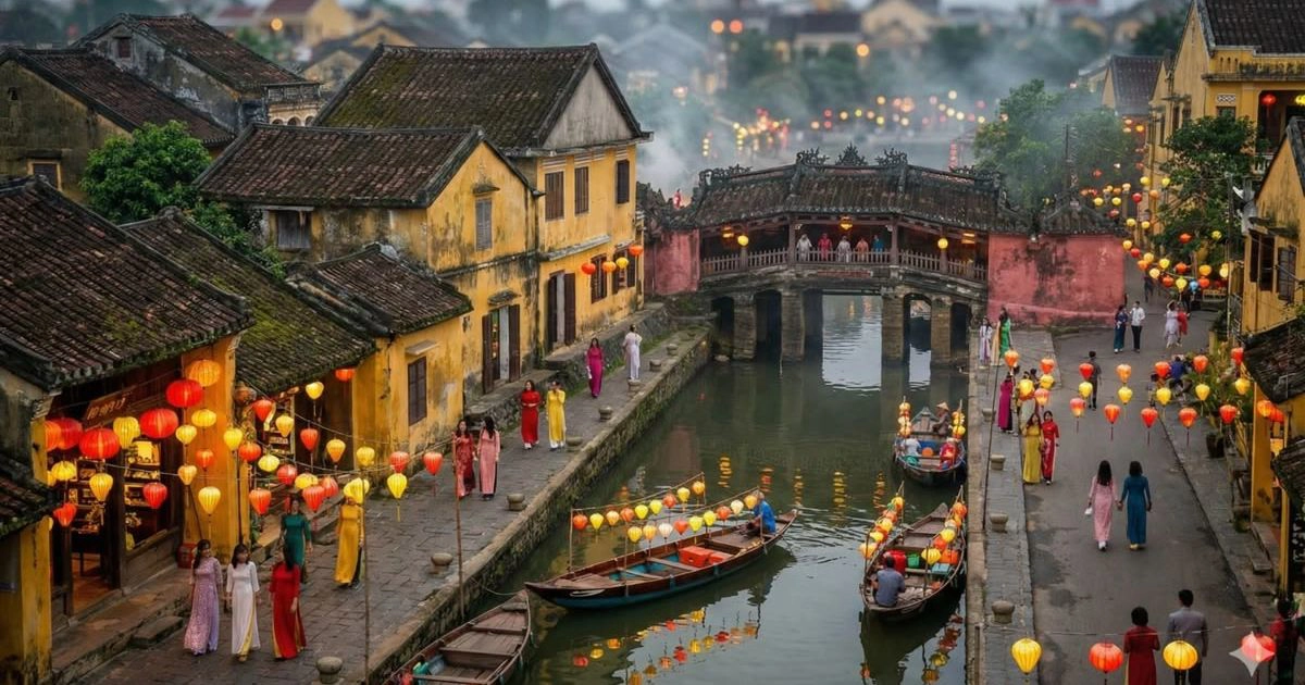 Hoi An ancient town lanterns central Vietnam