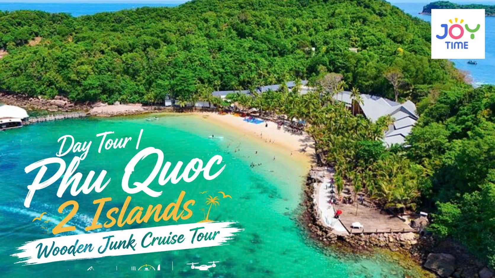 Day Tour | Phu Quoc 2 Islands Wooden Junk Cruise Tour: Coral Reef Snorkeling, Fishing Experience, Lunch on the deck (Flycam Shooting included) | Vietnam