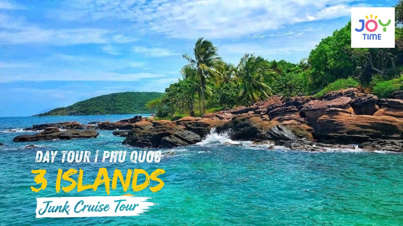 Day Tour | Phu Quoc 3 Islands Tour on Junk Cruise: Island Hopping Shared Tour, Snorkeling Experience, Seafood Lunch on the Boat | Vietnam