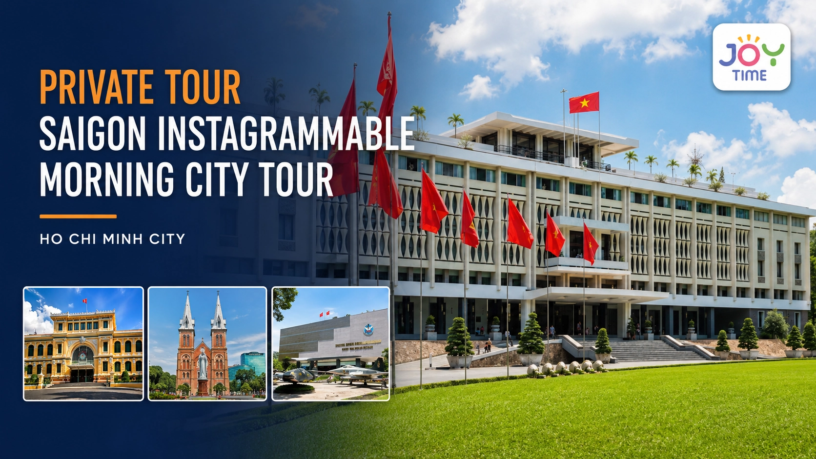 Private tour | Saigon Instagrammable Morning City Tour: Independence Palace, Central Post Office, Notre Dame Cathedral, War Remnants Museum