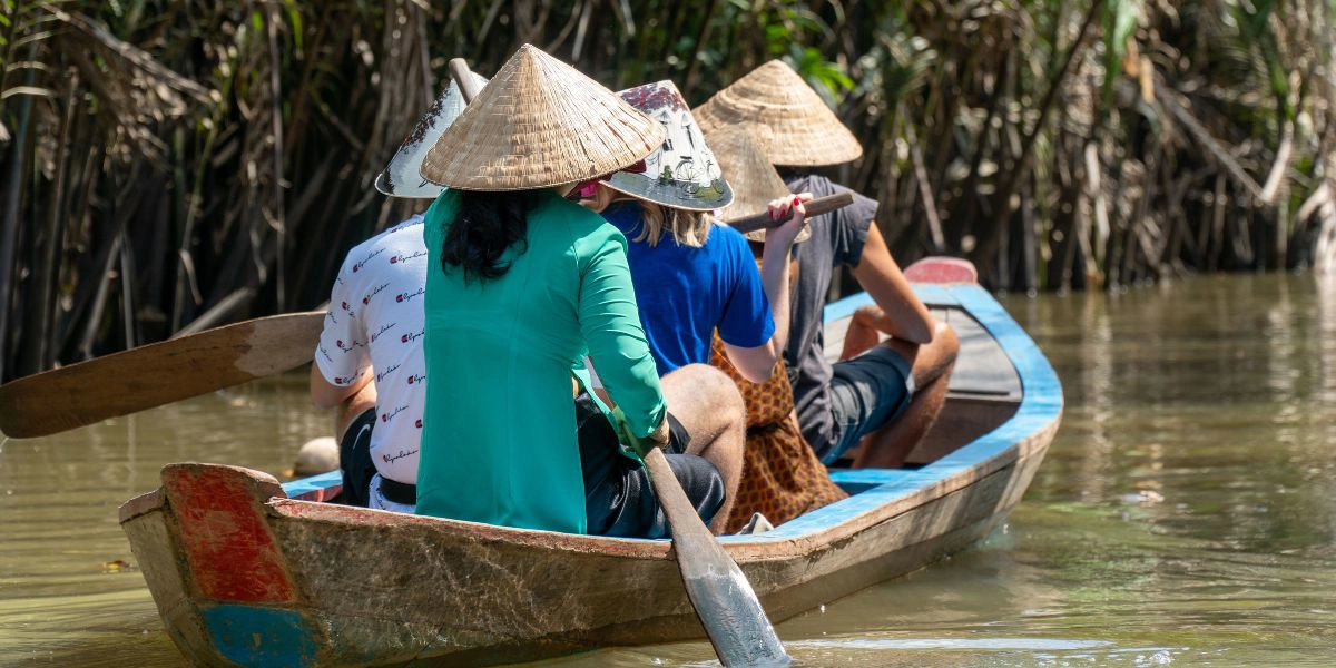 Nipa palm canal sampan ride