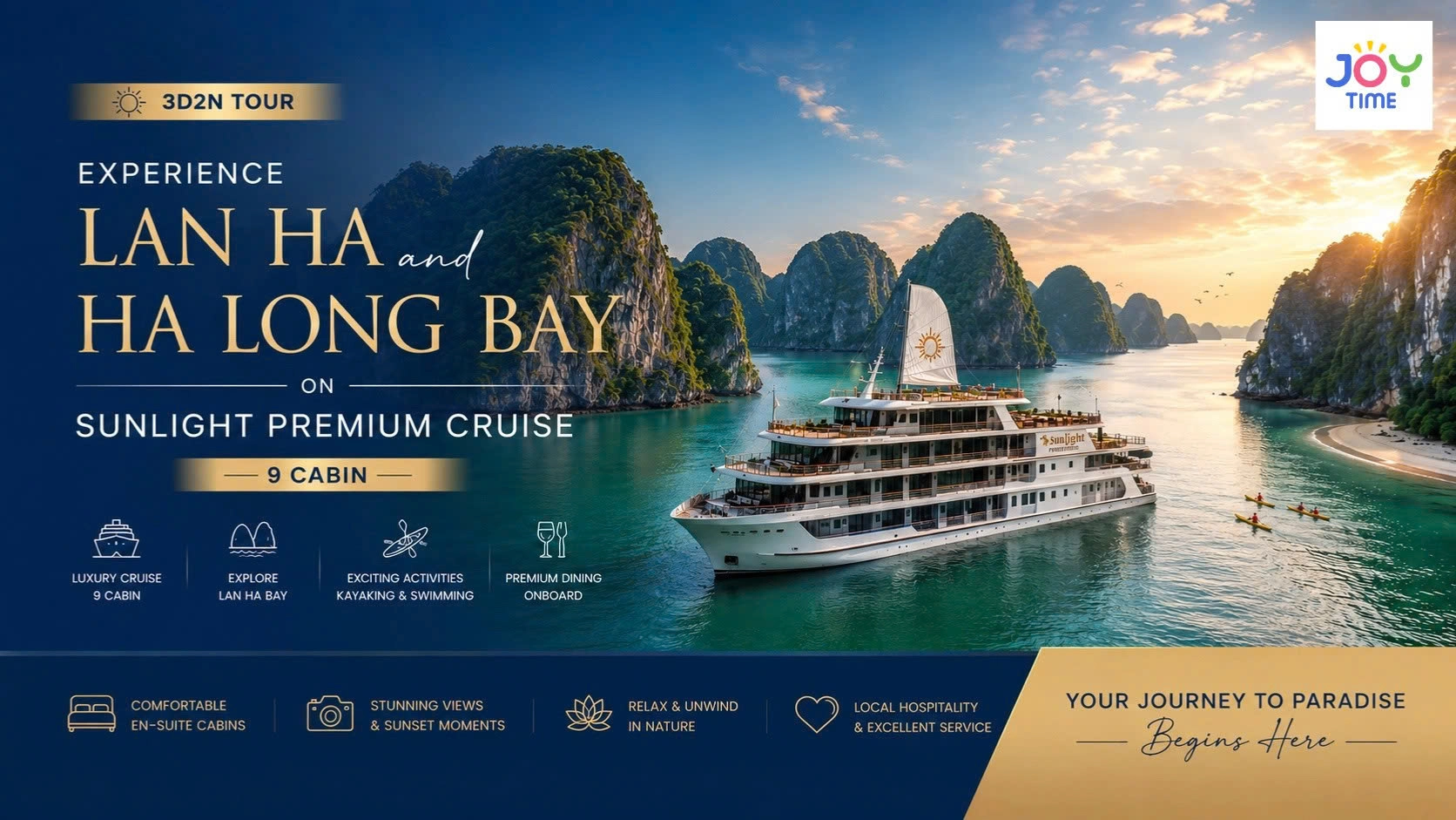 3D2N Tour | Experience Lan Ha and Ha Long Bay on Sunlight Premium Cruise 9 cabin