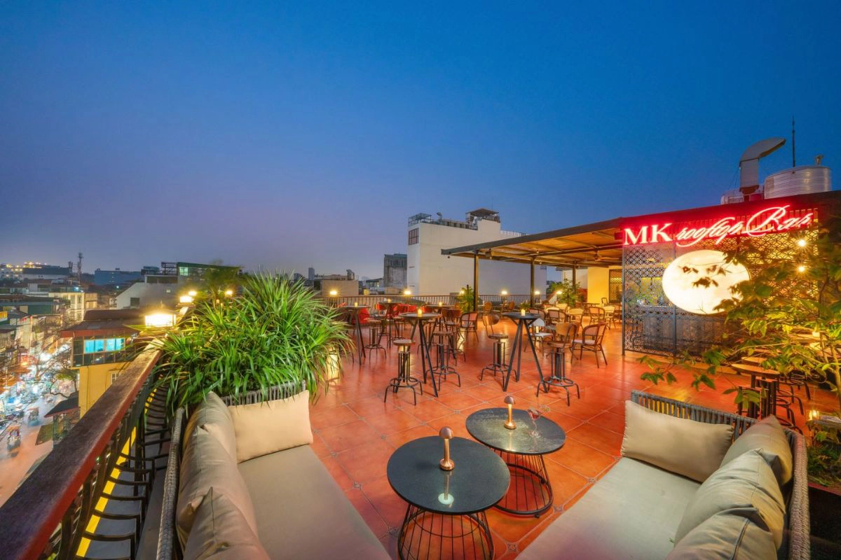 MK Rooftop Bar feels like a quiet elevated garden