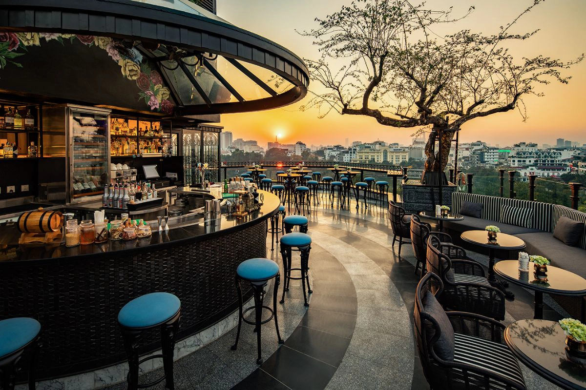 Terraco frames Hoan Kiem Lake and Ngoc Son Temple beautifully