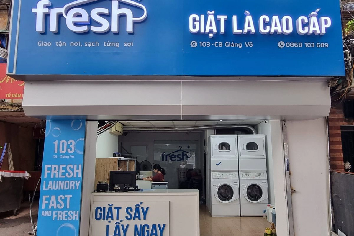 Fresh Laundry helps backpackers refresh clothes near Hang Bac