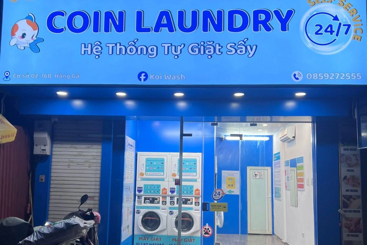 Koi Wash offers modern self-service laundry in Hang Ga