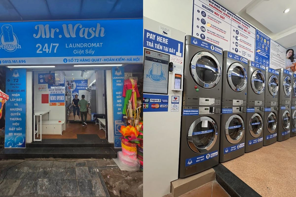 MR WASH provides fast self service laundry around the clock