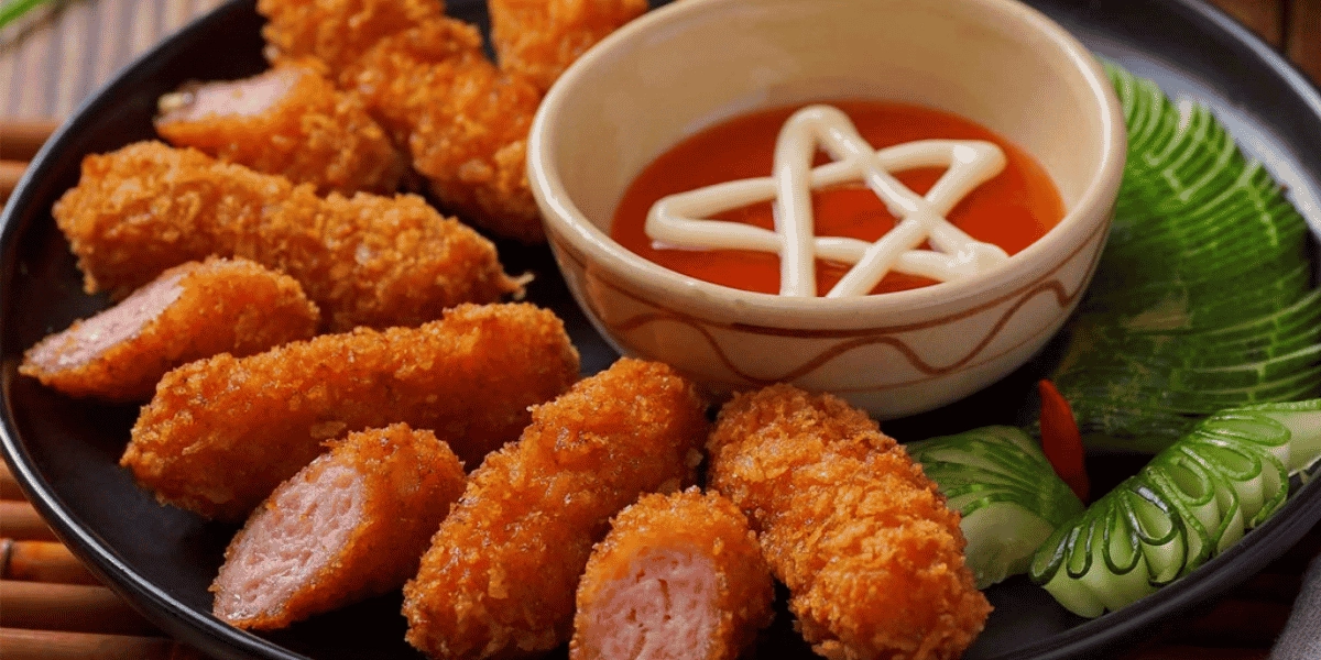 Hanoi fried fermented pork rolls