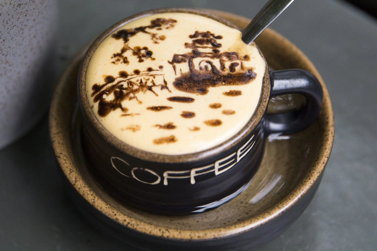 A rich and creamy cup of Vietnamese egg coffee