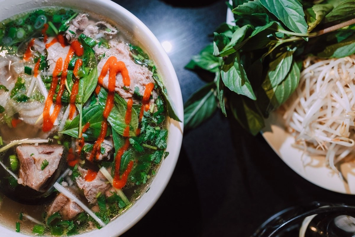 Local breakfast in Nghia Tan