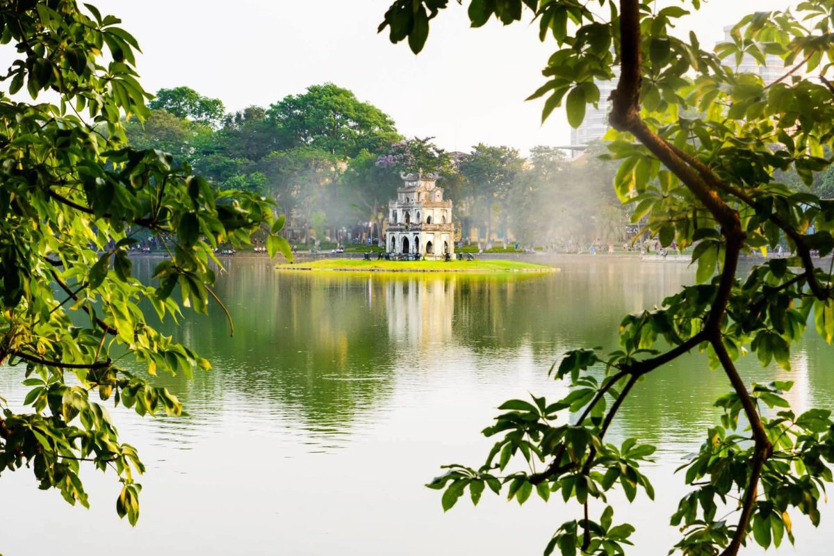 Hoan Kiem Lake is perfect for a peaceful April morning stroll 