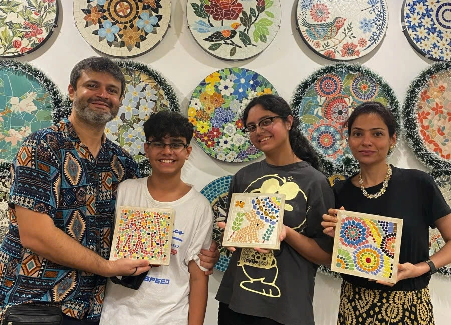 Mosaic Art Workshop with English-Speaking Instructor in Hanoi