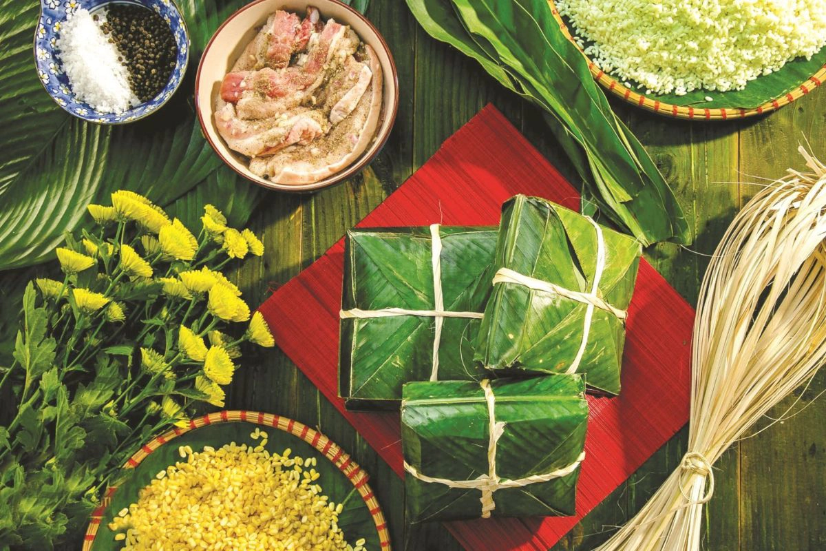 Banh Chung and festive dishes define Tet family meals