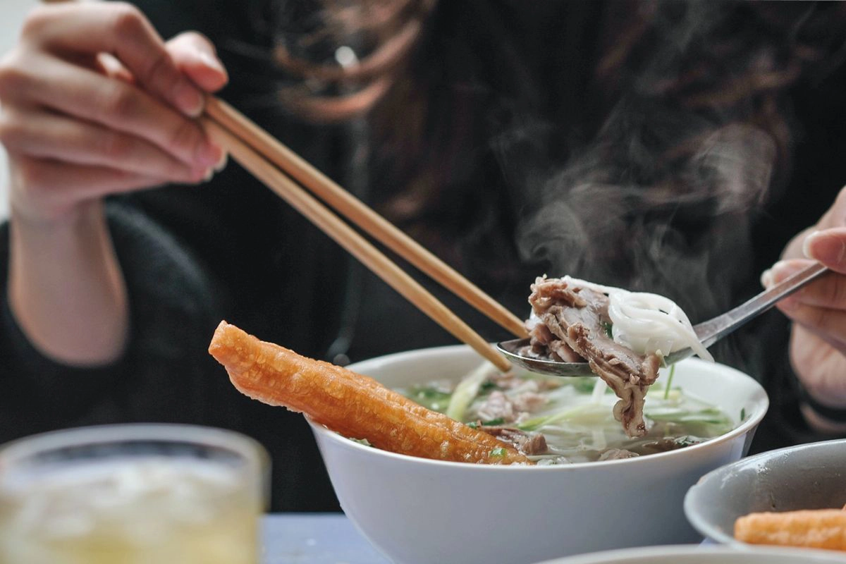 Steaming bowls of hot Pho are perfect comfort food during a chilly evening
