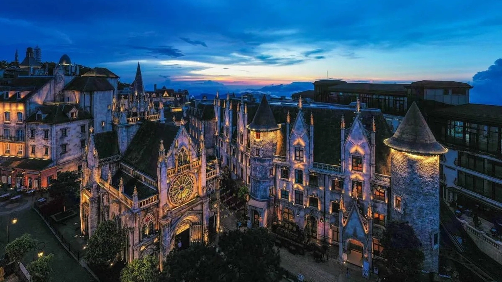 Enjoy Ba Na Hills By Night And Golden Bridge with Buffet Dinner and Round Trip Shuttle Bus | Depart from Danang
