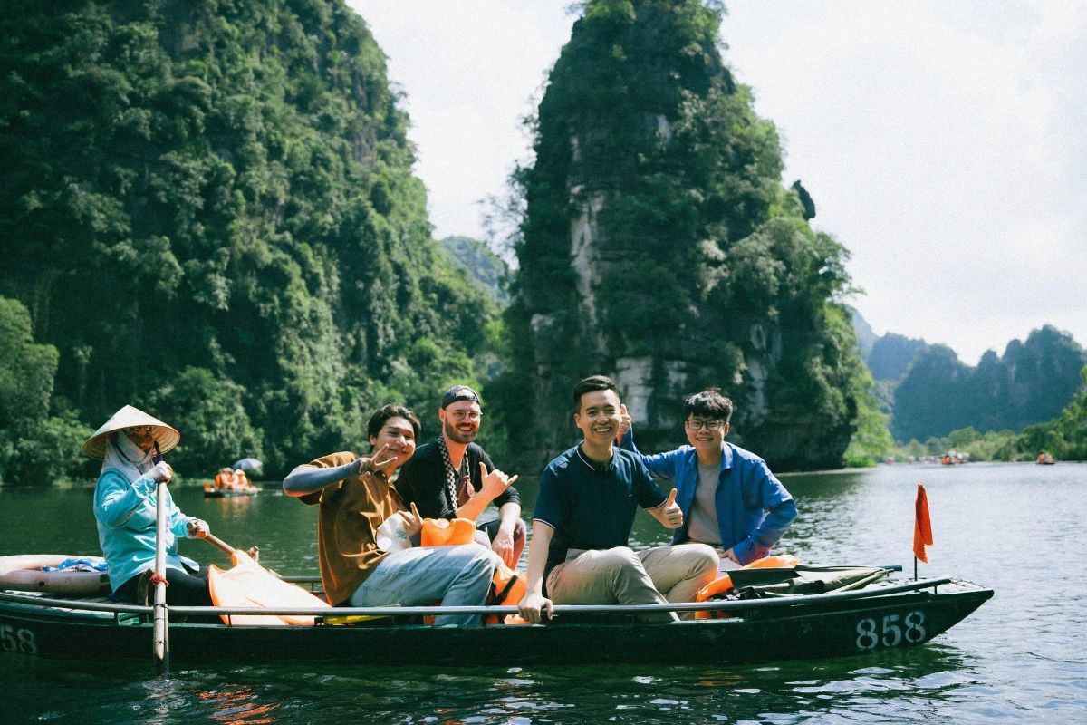 Comfortable clothing helps with boat rides, cycling and temple visits