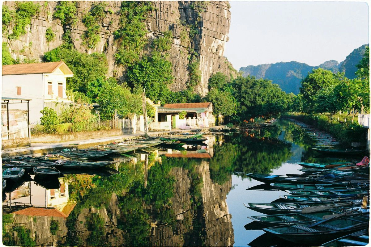 Late afternoon brings birdlife back to the wetlands of Thung Nham