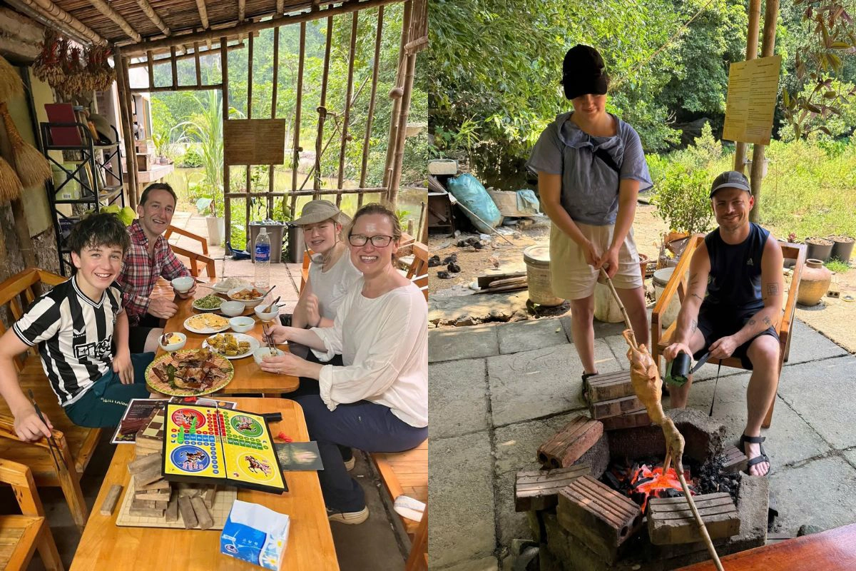 Authentic farm to table meal with local ingredients