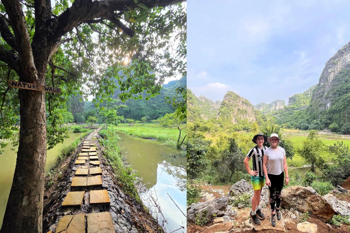 Relaxing walking trail beside the natural freshwater pool