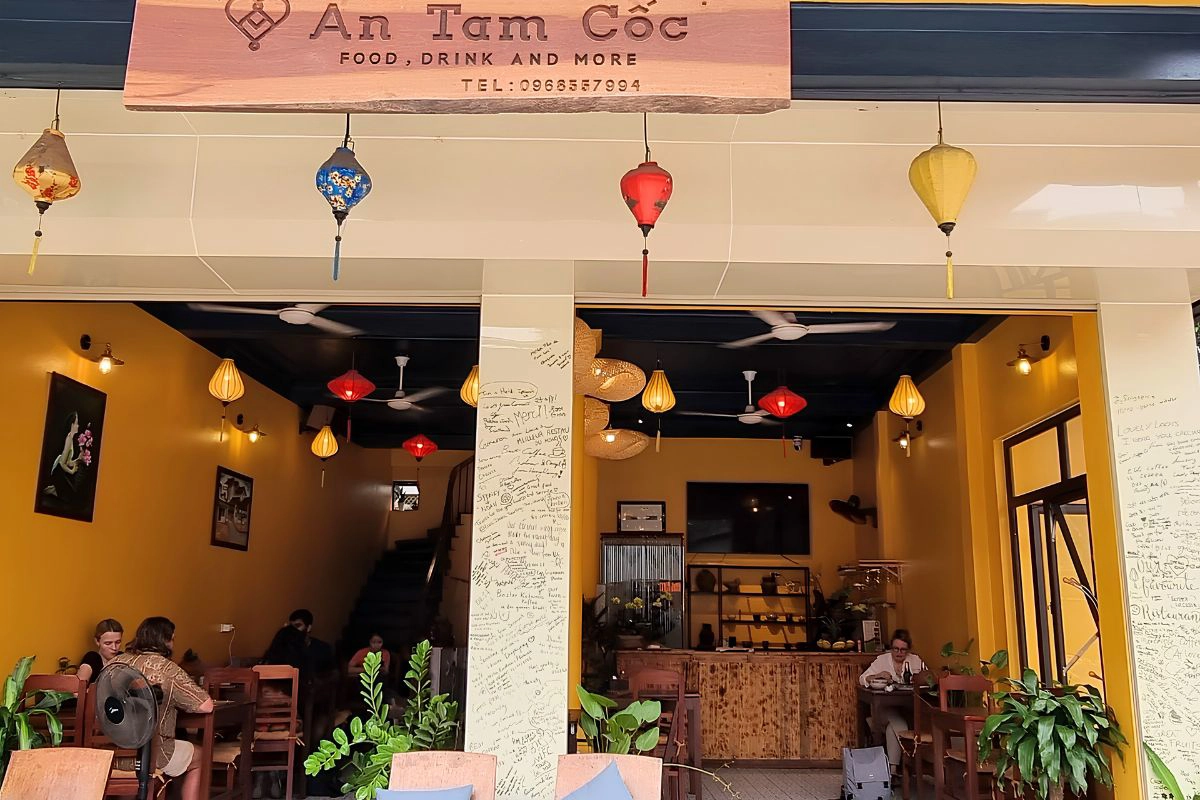 A charming riverside cafe serving a delicious mix of authentic local dishes