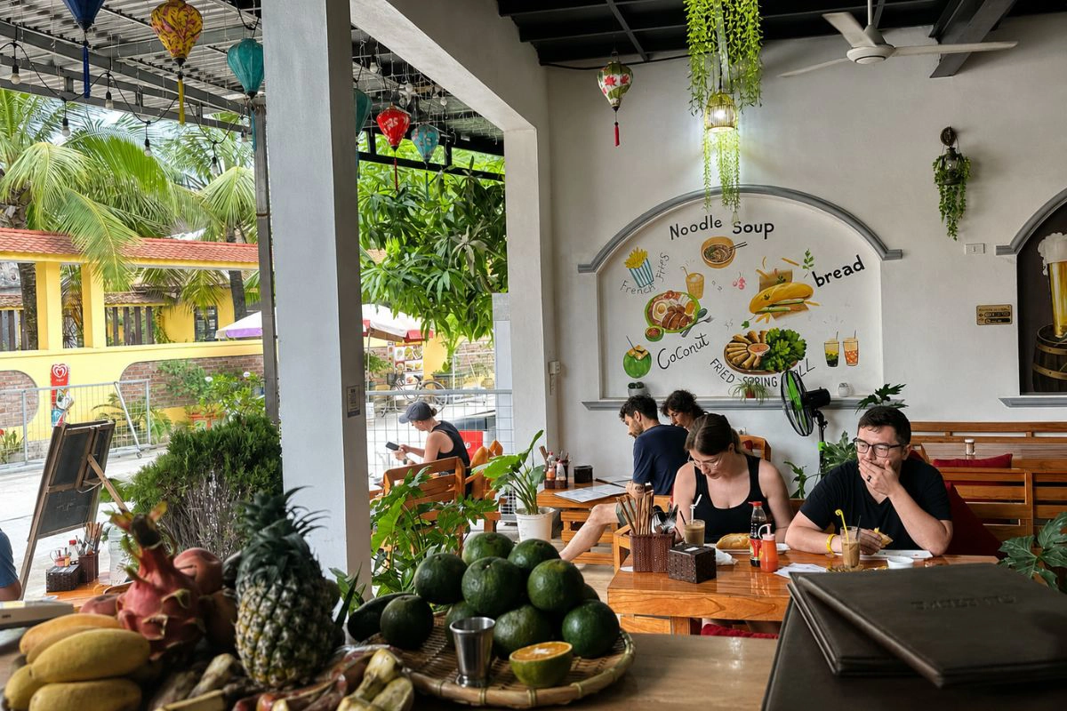 Avocado toast and rich coffee enjoyed in a lovely open air cafe