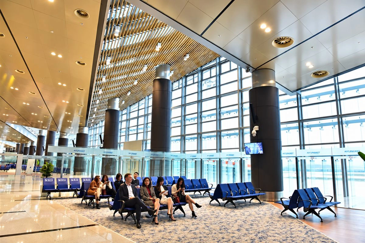 Modern terminal building of the boutique airport in Quang Ninh
