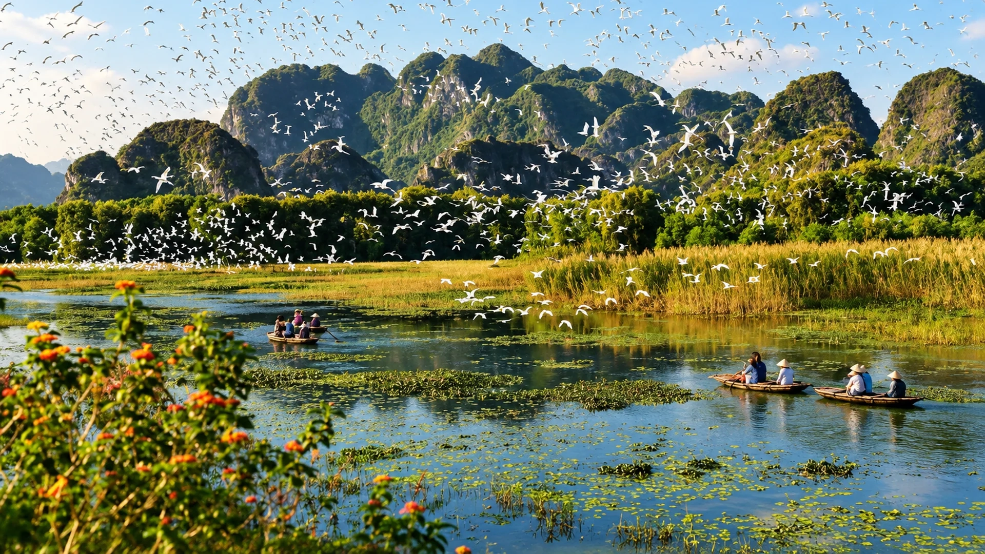Private Tour | Incense Village, Hoa Lu Ancient Capital & Van Long Wetland from Hanoi