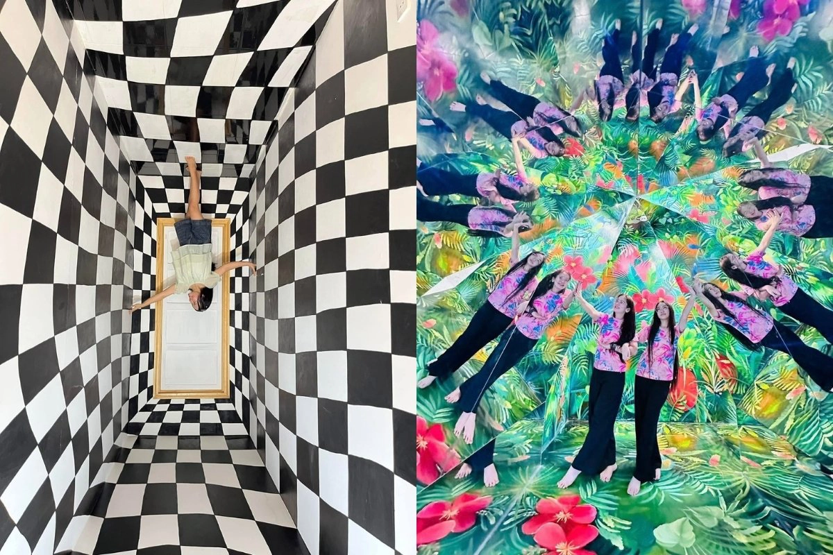 Interactive optical illusion zones